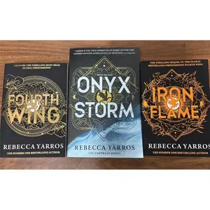 Onyx Storm + Iron Flame + Fourth wing by Rebecca Yarros 3 books set Paperback
