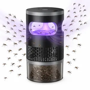 【Summervibes】Indoor Insect Trap - Effective Suction & UV Light Catcher for Mosquitoes, Fruit Flies, Gnats & Moths - Quiet & Non-Zapper for Home