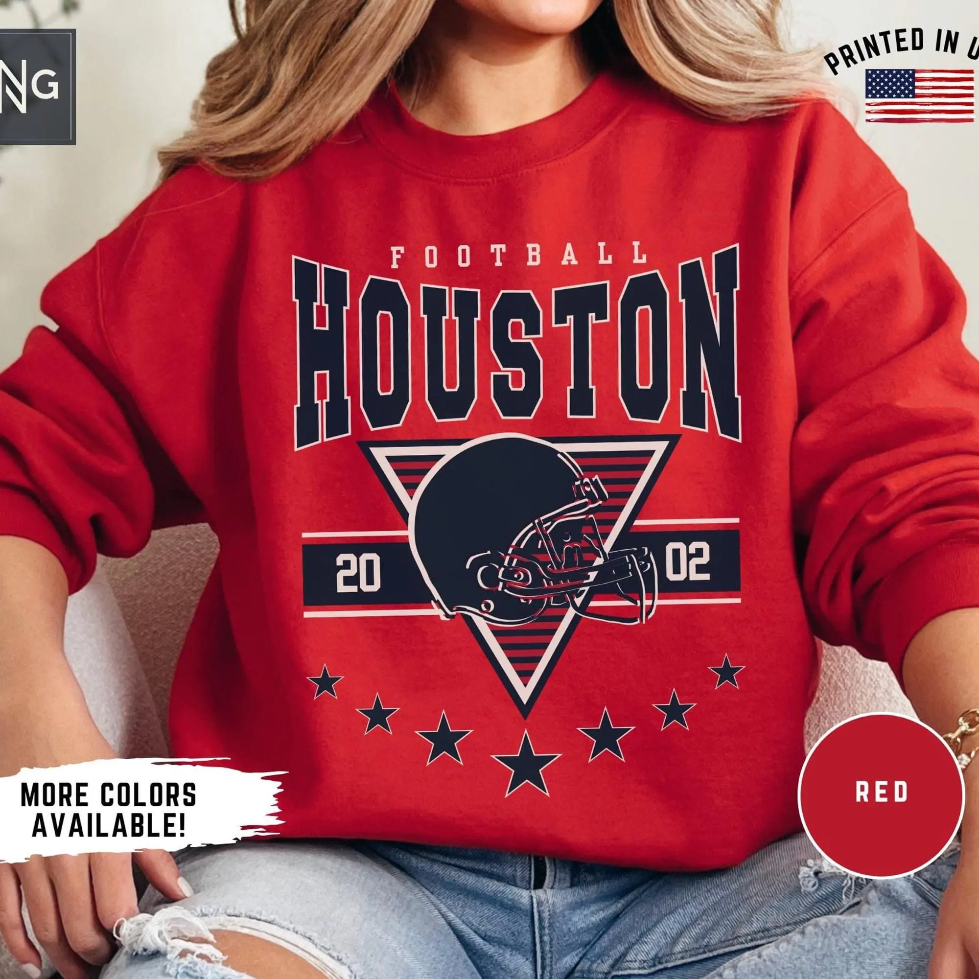 Houston Football Sweatshirt, Texan Football Gameday Sweatshirt, Houston Football Shirt, Texas Sports Fan Gift, Vintage Texan Football Shirt
