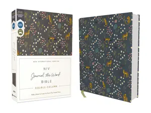 NIV, Journal the Word Bible (Perfect for Note-Taking), Double-Column, Cloth over Board, Navy Floral, Red Letter, Comfort Print: Reflect, Take Notes, or Create Art Next to Your Favorite Verses (NIV Journal the Word Bible) by Zondervan [Hardback Book]