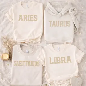 Full 12 Zodiac Sign Shirt – Aries, Taurus, Sagittarius, Libra T-Shirt & Hoodie, Astrology Graphic Design, Soft Cotton, Birthday Gift for Zodiac Lovers, Perfect for Special Occasions