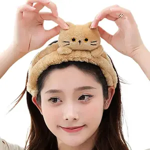 Cute Spa Face Wash Cat Headband