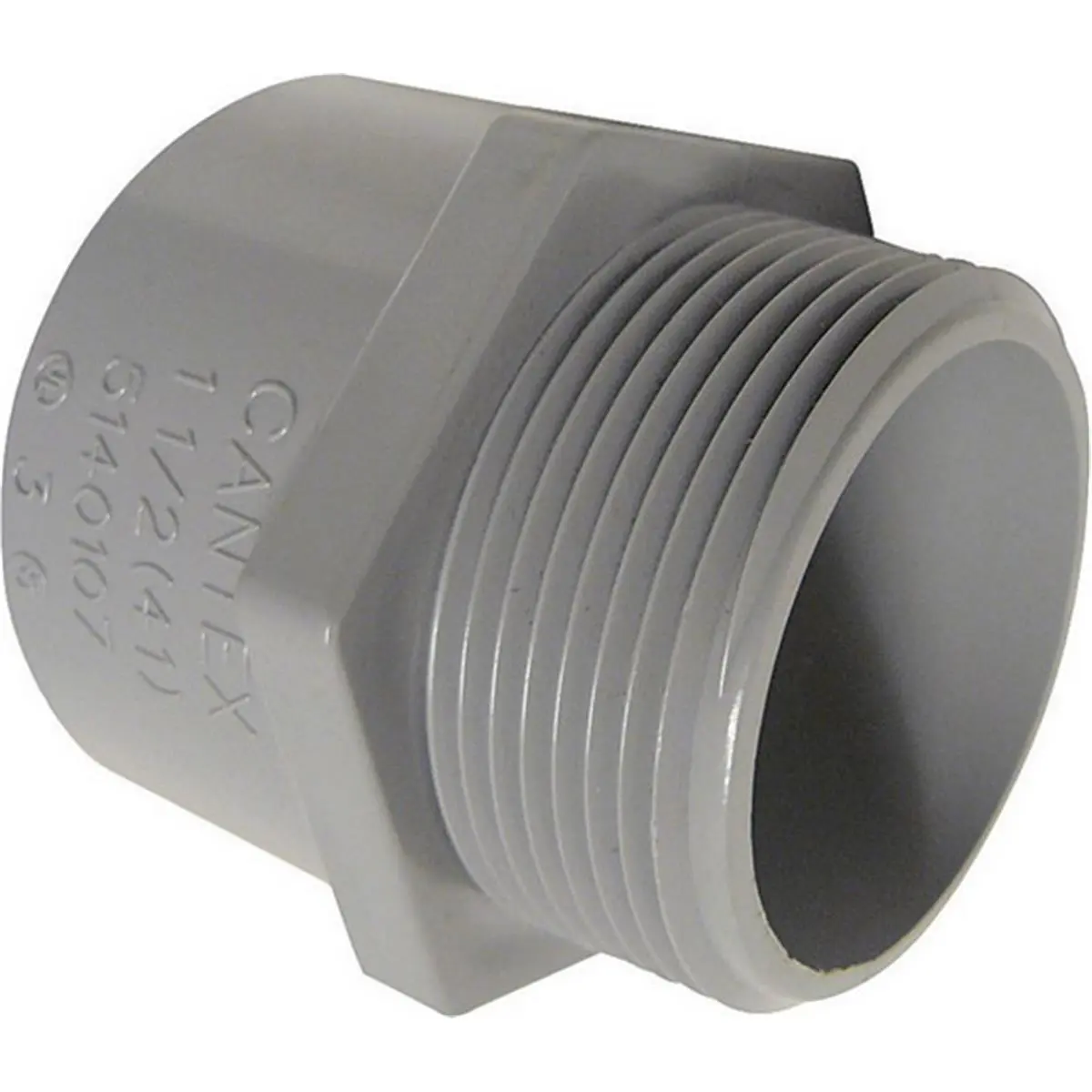 212 MAIN Cantex 5140105C 1 in. PVC Male Terminal Adapter - Conduit Joint, Schedule 4/8, CSA Listed