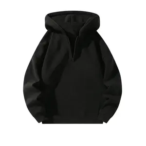 Quarter Zip Hoodies Zip Up Hoodie Long Sleeve Drop Shoulder Sweatshirt Casual Pullover Fabric Menswear Man Tops Clothes collar button-up Gradient Short Shirt
