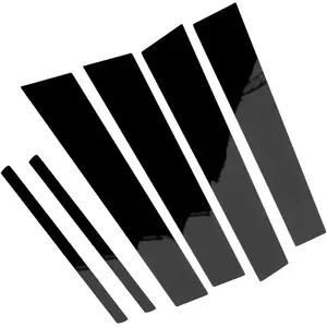 6pcs Black Exterior Door Window Pillar Posts Molding Cover Panel Trim Stickers Side Door Window Cover Trim Replacement for Dodge Charger 2011‑2021