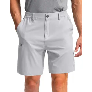 Men's Casual Shorts 7 Inch Golf Shorts Stretch Dress Work Shorts for Men with 6 Pockets Quick Dry Lightweight Stretch Hiking Work Dress Shorts for Men elastic drawstring waist