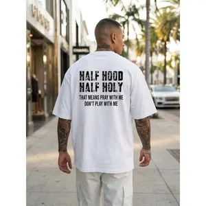 Half Hood Half Holy Pray Hoodie With Me Don't Play With Me Shirt Casual Street Style for Women for Men, Perfect Gift Menswear