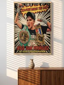 KA-POW! Jesse "Bam" Rodriguez Vintage Comic Poster with WBC Belt Detail Perfect Gift for Boxing Fans Retro Vibes