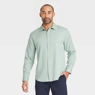 Goodfellow Target Men's Long Sleeve Polo Shirts Mens Target