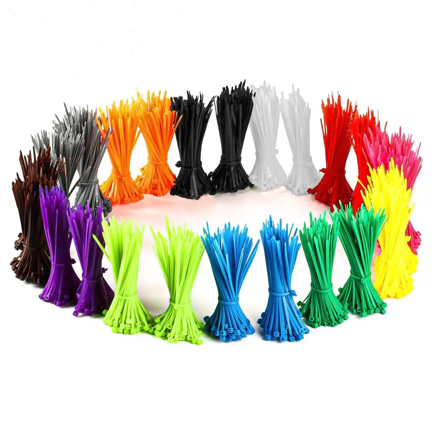 2400 count Mixed Colored Zip Ties, 4 Inch Multicolor Self-Locking Nylon  Zip Ties, 12 Assorted Colorful  Ties Resistant for  Office Garden Garage Workshop chicken  bands