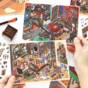 3D Miniature Scene Stickers, Various Types for DIY Journal and Stress Relief