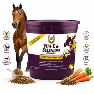 Vita E & Selenium Crumbles Supplement - Vitamin E & Selenium Formula for Horses - Supports Muscle Health, Antioxidant Defense & Daily Wellness - Easy Feed Crumbles - 3 lb, 96 Day Supply