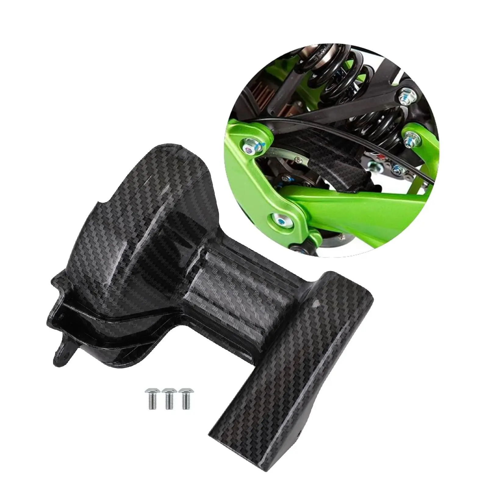 Center Axle Guard Water Transfer Carbon Fiber Pattern Center Shaft Sleeve Guard for Surron Light Bee X S for Segway X160 X260 Off-road Electric Bike Motorcycle Accessories Middle Axis Guard Sur-ron Parts Suron