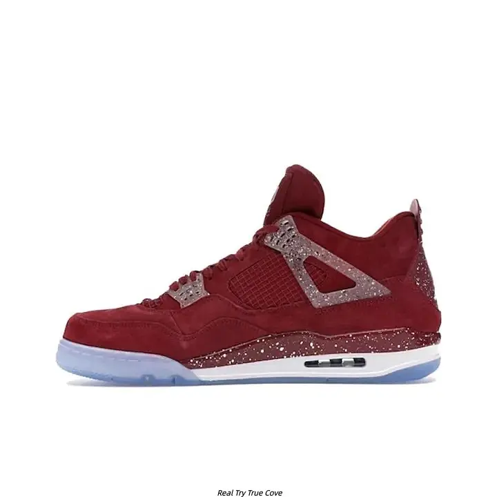 Burgundy Suede High‑Top Retro Sneakers For Men Women, Breathable Mesh Panel Street Basketball‑Style Shoes, Cushioned Non‑Slip Translucent Outsole Footwear For Streetwear, Daily Styling And Casual Occasions