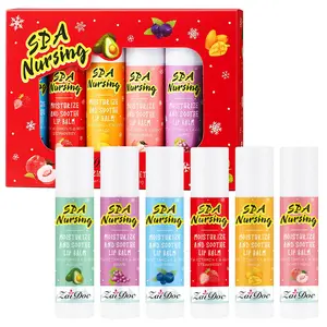 Zaidoc Christmas Lip Balm 6-Pack Tiny Set 6 Cozy Tones Moisturizing Soothing SPA Nursing Hydrating Moisturizer Gift