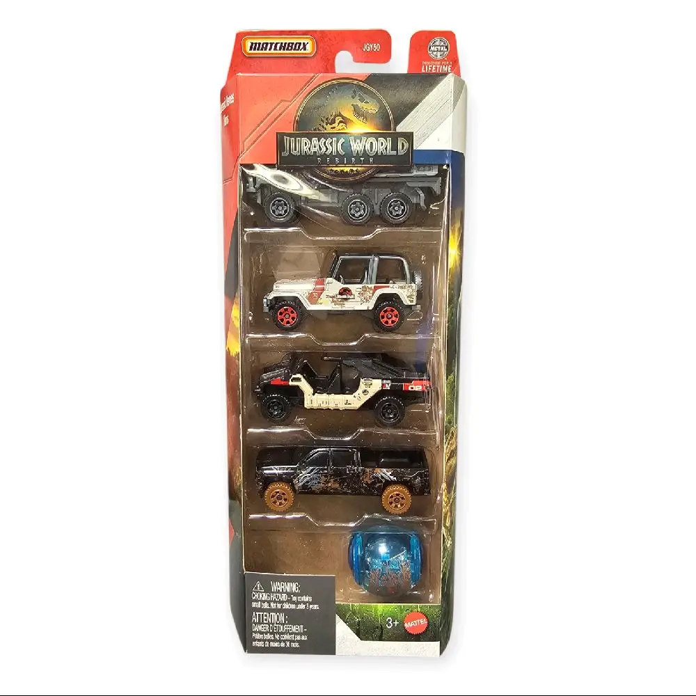 Matchbox Jurassic World 5-Pack Die-Cast Vehicle Set