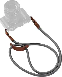 SMALLIRG Rope Camera   Strap, Adjustable Braided  Strap with O-Ring and Leather Pad