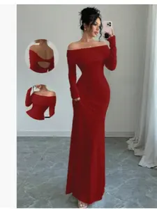 Spring Summer New One Shoulder Fashion Chic Slim Fit Elegance Lady Sexy Fitted Bodycon Dress, Long Sleeve Plain Design, Women's Clothing