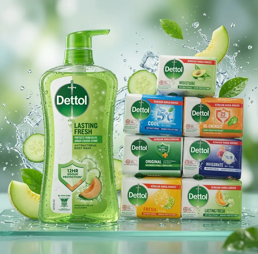 Dettol Antibacterial Body Wash & 3 Soap Bars Lasting Fresh Honeydew Melon Cucumber Scent Skin Repair Dettol Antibacterial Body Wash & 3 Soap Bars Lasting Fresh Honeydew Melon Cucumber Scent Skin Repair