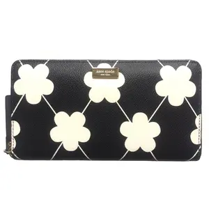 Kate Spade Grant Street Grainy Vinyl Neda Zip Around Long Wallet Trifold Card Holder