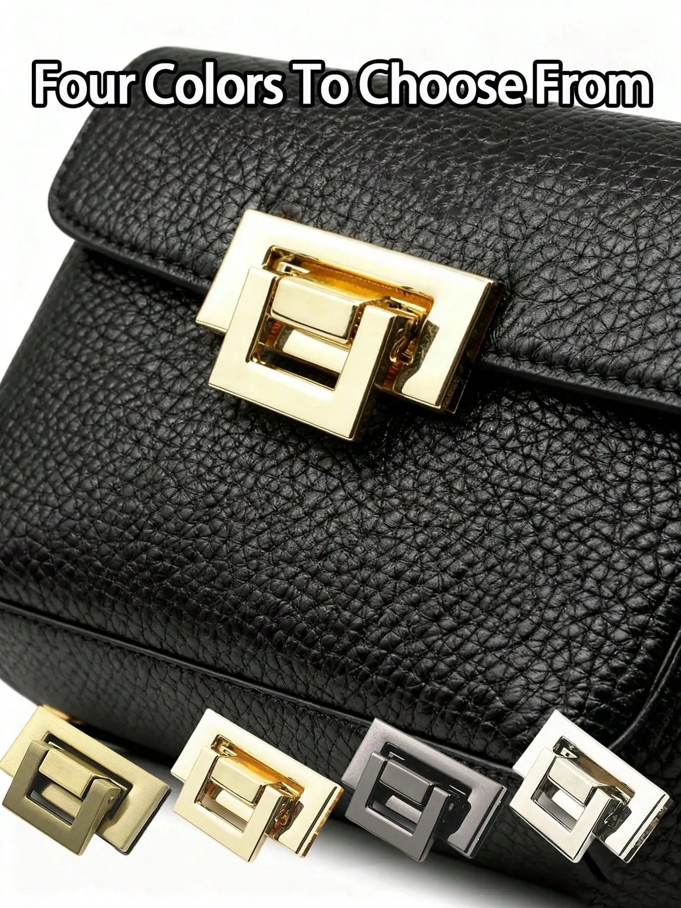 DIY Bag Buckle, Metal Lock Clasp, Handbag Shoulder Bag Wallet Accessory, Bag Accessories, Bag Decoration, Silver Color, Ideal Gift for Family Friends