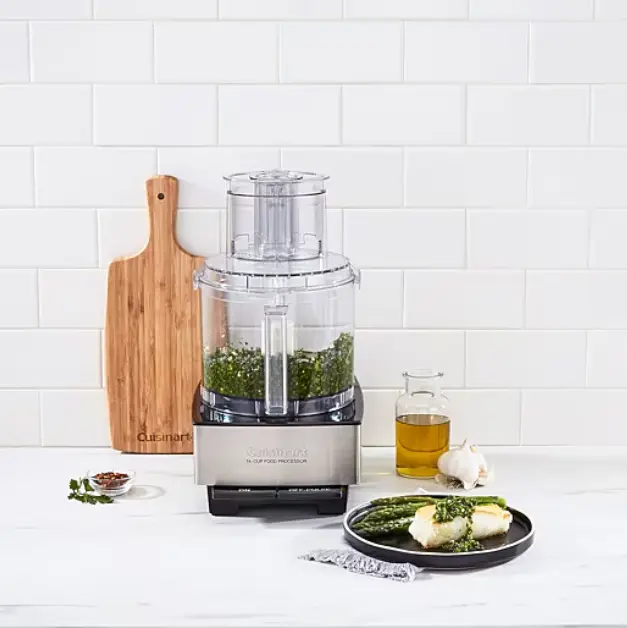 Cuisinart DFP-14BCNY Custom 14 14-Cup Food Processor, Brushed Metal Series, Powerful Kitchen Food Processor for Chopping, Slicing, Shredding and Mixing, Large Capacity Food Prep Appliance for Home Chefs and Everyday Cooking