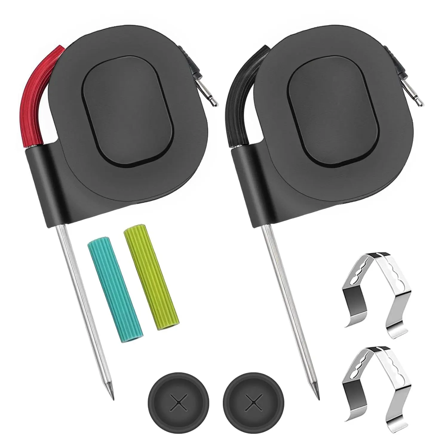 2-Pack Meat Temperature Probe Replacements for Weber iGrill Pro, Compatible with Genesis, Spirit Gas and SmokeFire Pellet Grills, 2.5mm Plug Sensors for Weber Connect  Grilling Hub
