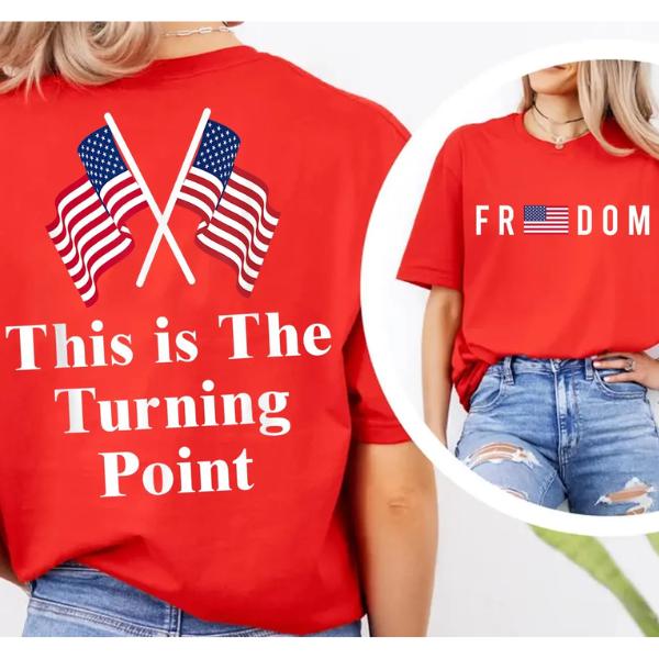 CK Red Freedom Shirt 2-Sided, We Wear Red Oct 14th American Hero Tee, HPBD CK Shirt, A True Patriot