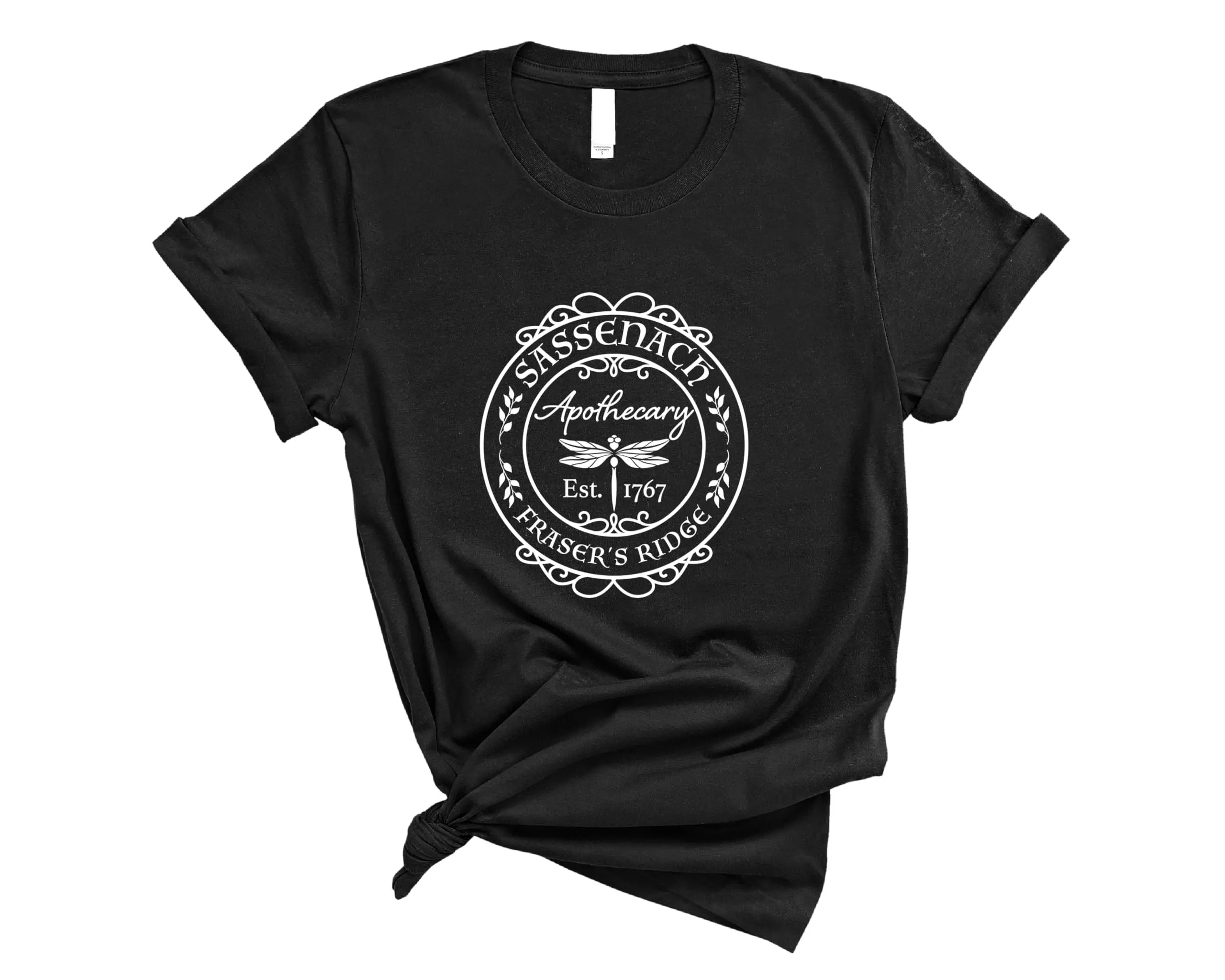 Sassenach Apothecary Outlander-Inspired T-Shirt - Embrace Jamie Fraser's Legacy with Fraser Ridge Design