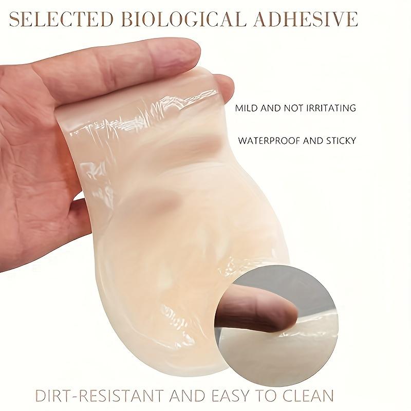 4pcs Reusable Silicone Breast Lifters - Invisible Rabbit Ear Breast Stickers, Soft Breathable Anti-Sweat Anti-Slip Push Up Nipple Covers for Strapless Dresses