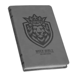 KJV Holy Bible, Gift Edition for Boys King James Version, Faux Leather Flexible Cover, Charcoal Gray Lion Emblem (KJV Gift Editions)