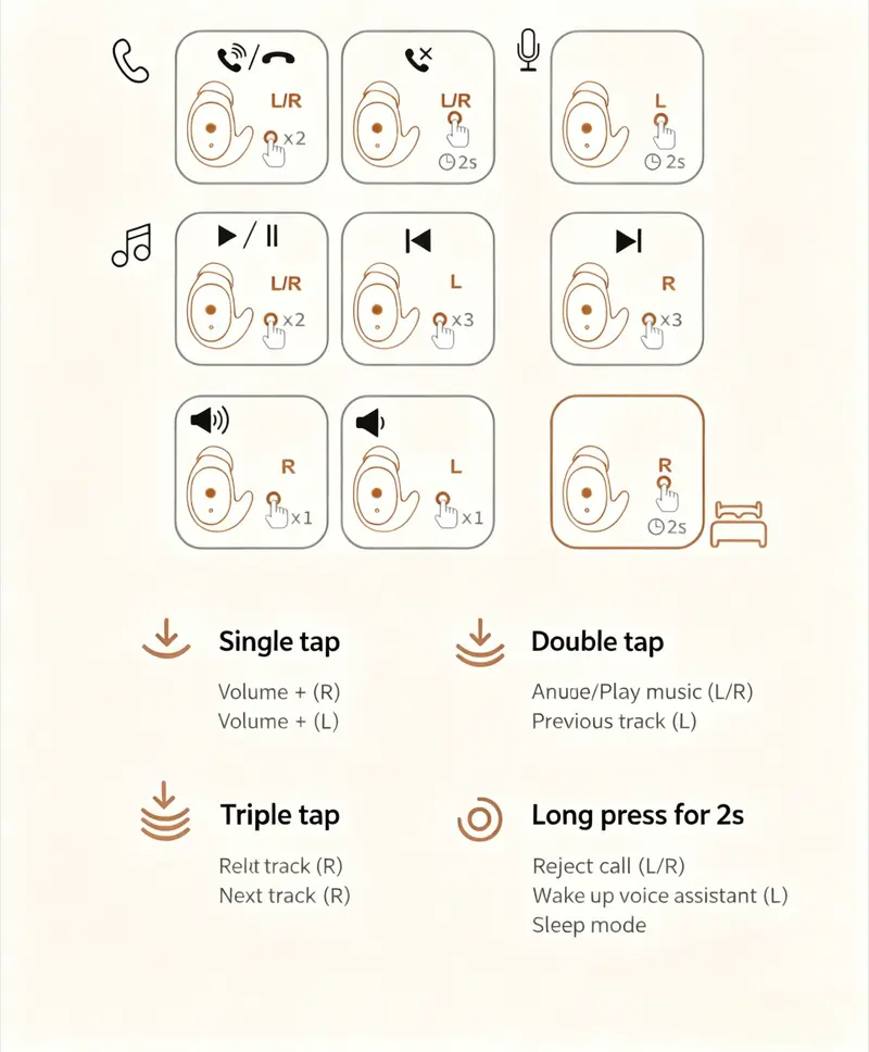Monster Bluetooth 6.0 Invisible Earbuds - Flat-Head Bluetooth Headphones, Lightweight Soothing Portable Wearable, Sleep Aid for Side Sleepers, 165H Playtime, Noise-Canceling, Fast Charging, Stable Connection, Travel-Friendly - TikTokShopBackToSchool