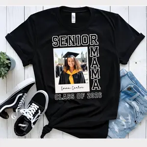 Matching Family Graduation Shirts Class of 2026 Custom Photo Senior Mom Dad Shirt Personalized Graduation Party Outfit Tee