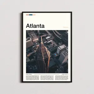 Atlanta Print Atlanta Poster Atlanta Wall Art Georgia Art Print Atlanta Photo