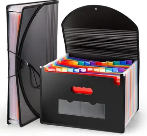 Large Accordion File Organizer, 24 Pockets Legal File Folder, Expanding File Folder for Legal/Letter/A4 Size Papers, Receipt, Bills, Important Documents