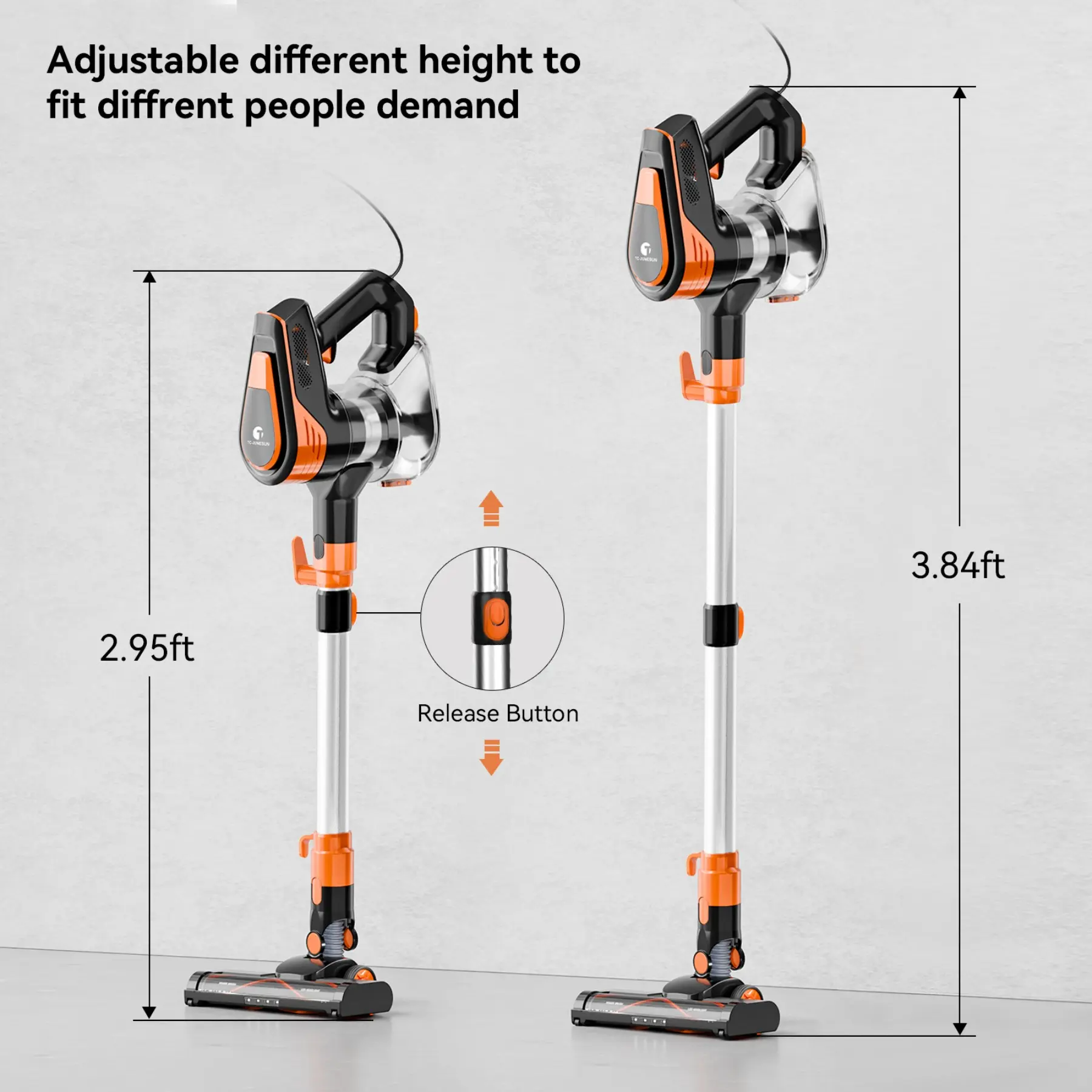 ユウです TC-JUNESUN 1906P 600W Corded Stick Duct High Power Vacuum Cleaner