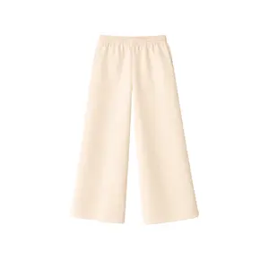 Cream Wide Leg Sweatpants