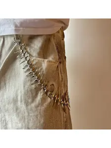 New dark fishbone jeans waist chain hip-hop punk unisex pant chain bag accessory chain