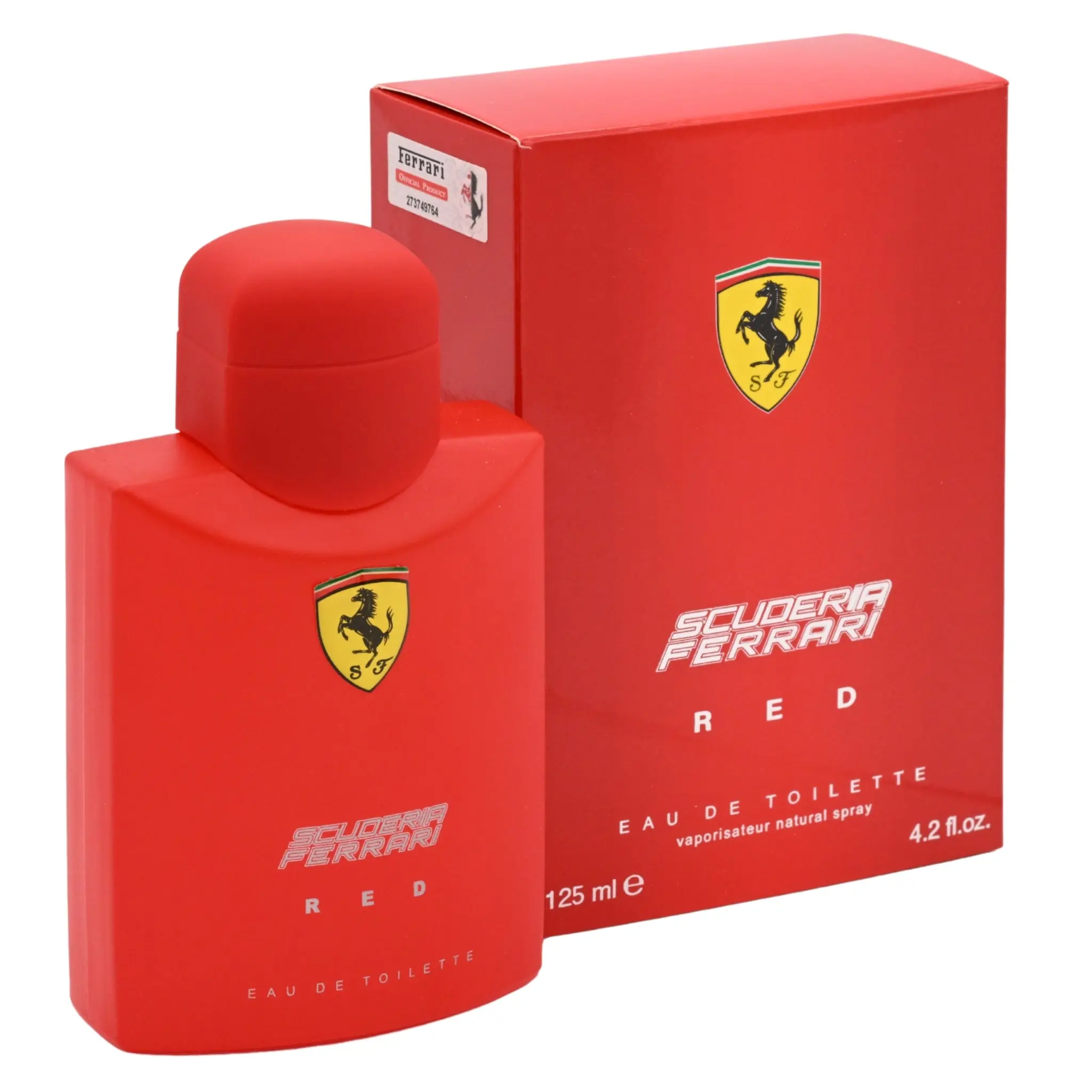 Ferrari Scuderia Ferrari Red Men's Aromatic-Woody-Spicy-Zesty EDP Spray - 4.2 fl oz (125 ml) Non-Toxic Packaged Everyday Fragrance, New in Box Men’s Cologne