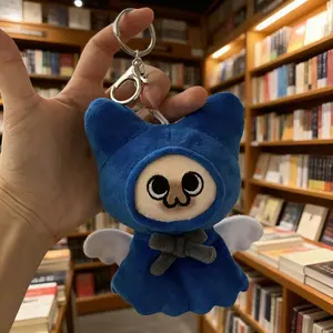 Monster Hunter Angel Felyne Plush Keychain Cute Fluffy Stuffed Doll Bag Backpack Purse Pendant Gift For Game Lovers Anime Fans