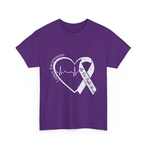 Lupus Awareness Warrior T-Shirt Men Women Purple Ribbon Autoimmune Disease Lupus Awareness Month