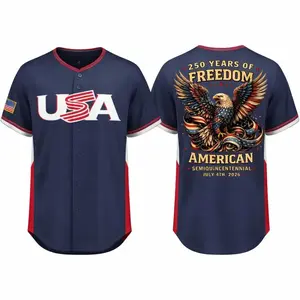 USA 250 Years Freedom Baseball Jersey 2026 | Patriotic 4th of July Jersey Shirt | 2026 World Baseball Classic | USA Baseball Gift