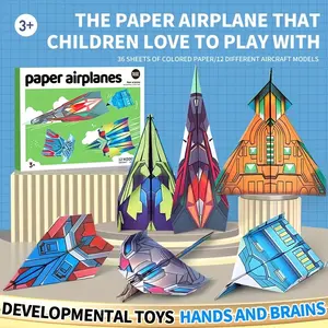 36-Piece DIY Colorful Flying Model Kit, Multifunction Fun Art & Stem Toy Set, Foldable Design for Indoor/outdoor Activities, Perfect Gift