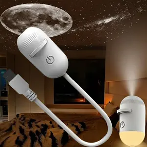 2-in-1 Galaxy Projector Night Light, USB Portable Starry Sky Night Light Projector for Bedroom, Mini LED Nightlight Wall Lamp for Kids & Adults, Dreamy Ceiling Decor (6Slides) Backlight