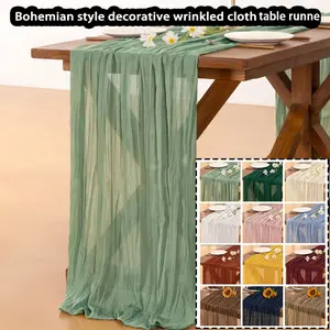 Bohemian Style Rectangular Table Runner, Thin Transparent Lace Tablecloth, Perfect for Baby Showers, Weddings, Bridal Shower, Birthday Parties
