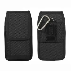 "Cell Phone Holster Pouch Nylon Belt Clip Carabiner  Strong Velcro Pen Slot Carrying Perfect For Outdoor Daily Use For iPhone17/16 Pro Max/Samsung S25 Ultra/Google Pixel For Man"