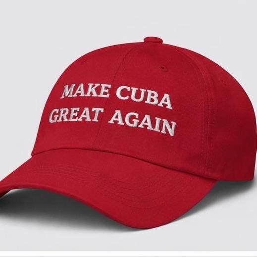MAKE CUBA GREAT AGAIN HAT MAGA USA America Red Baseball Cap with Bold White Text for Patriotic Wear| el4tico