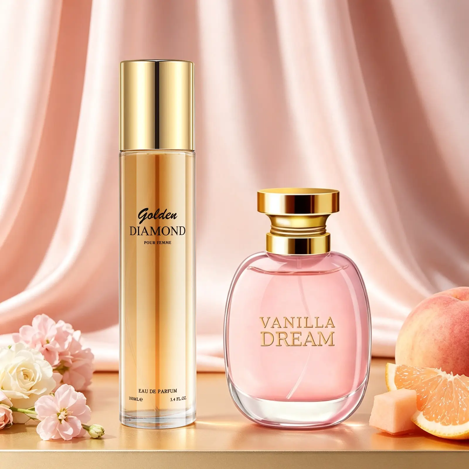 2-Pack Women's EDP, Fruity Floral + Aldehydic Floral, Pear Citrus Jasmine Gardenia / Aldehydic Lily Tuberose Jasmine, 100ML/3.4 FL OZ Each, Long-Lasting 6-8H, Perfect for Dates Daily Parties Business Gifting