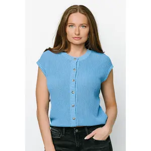 Bellamy Top - Light Knit with Functioning Buttons