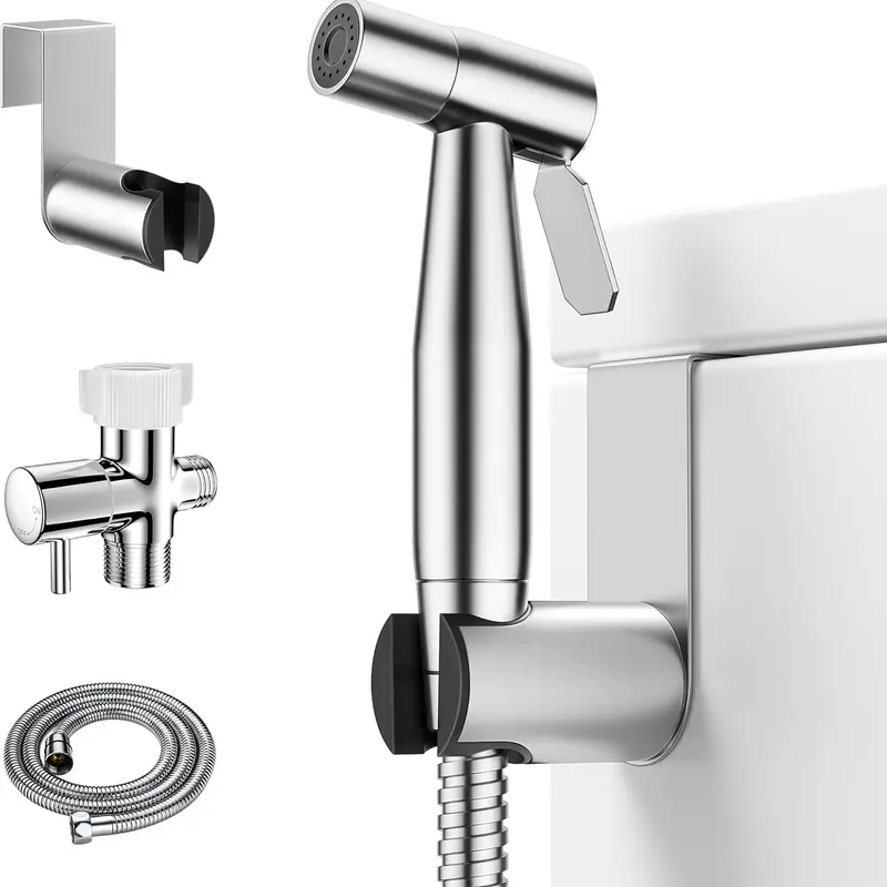 Handheld Bidet Sprayer for Toilet, Jet Sprayer for Toilet Muslim Shower, Adjustable Cloth Diaper Sprayer Bidets Attachment for Toilet, Toilet Bidet Sprayer with Bidet Hose for Feminine Wash